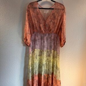 Johnny Was Multicolor Maxi Dress